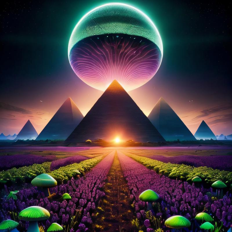 00261-813094610-masterpiece, intricate photo, field of giant pink mushrooms, gloomy green pyramids with shiny sleek sides in the wasteland by ni.jpg